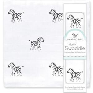 Zebra Print Muslin Swaddle Blanket - Newborn Size